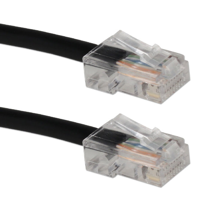 CAT6 Gigabit Solid Black Patch Cord with POE Support