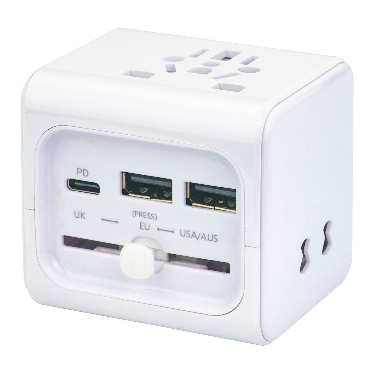 Premium World Travel Power Adaptor with USB-C & Dual-USB Charger Ports