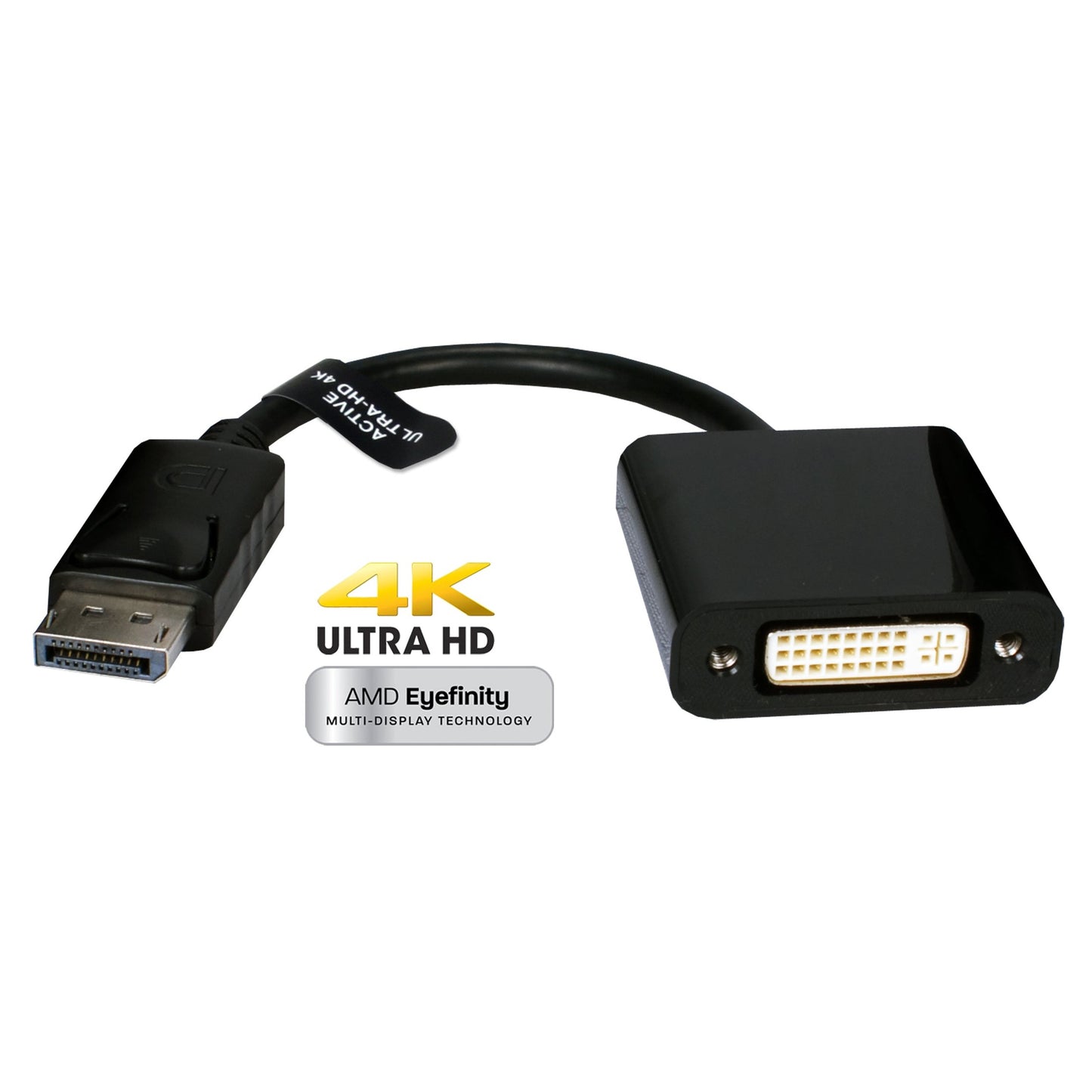 DisplayPort Male to DVI Female 4K Active Adaptor